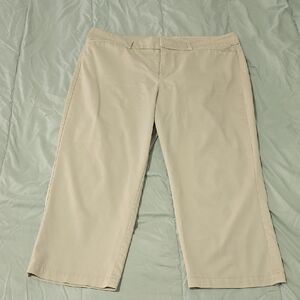 Beige Cropped Pants